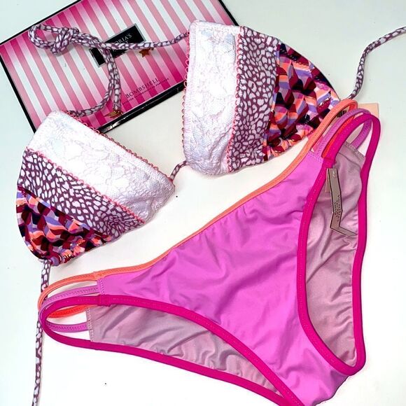 🔥VICTORIA SECRET SWIMSUIT 2pc Medium push-up // Medium New #2 - Picture 1 of 7